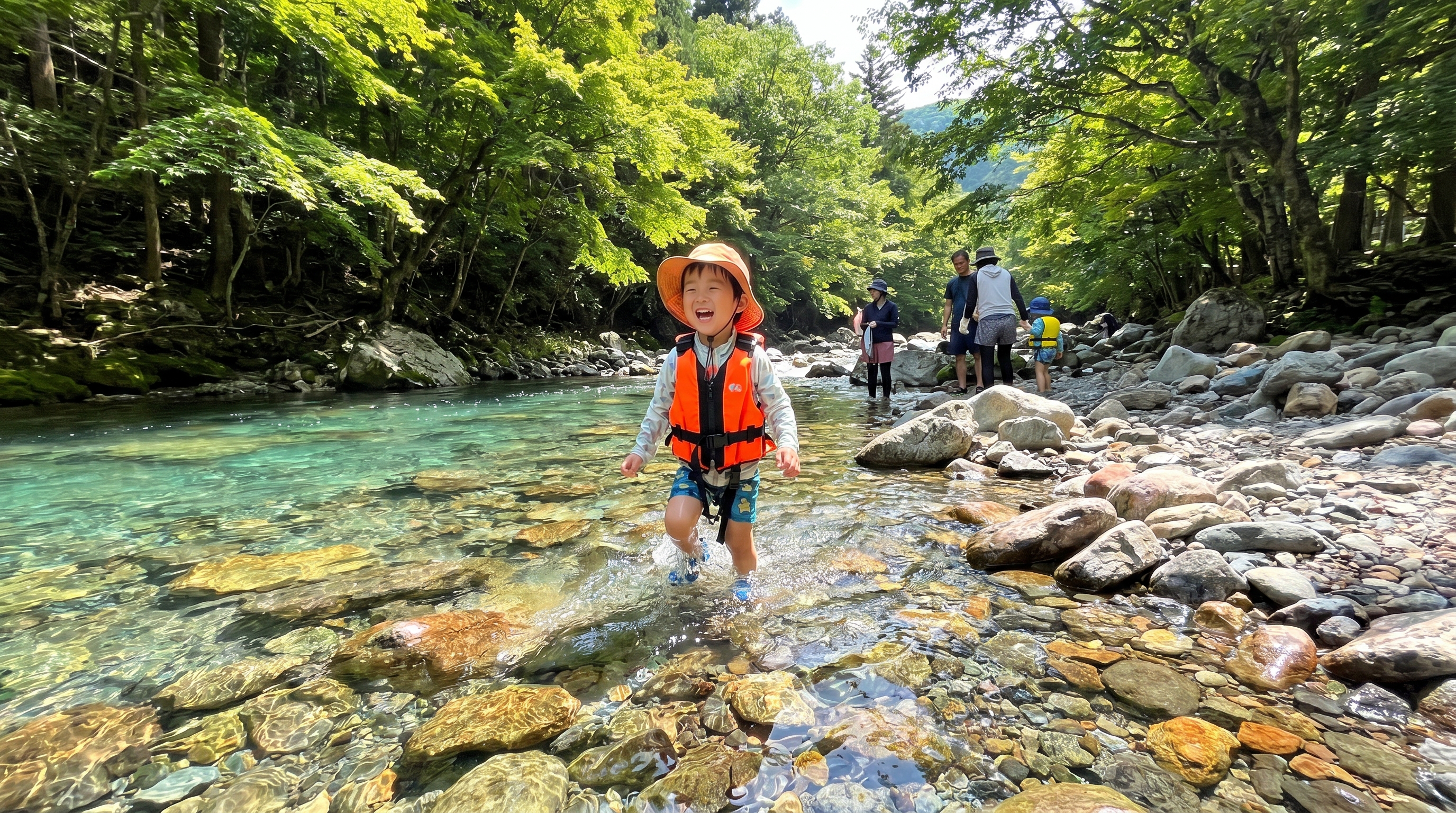 子どもと川遊びを安全に楽しむには？｜海・プールと違う注意点と持ち物【AOWダイバーママの実体験】