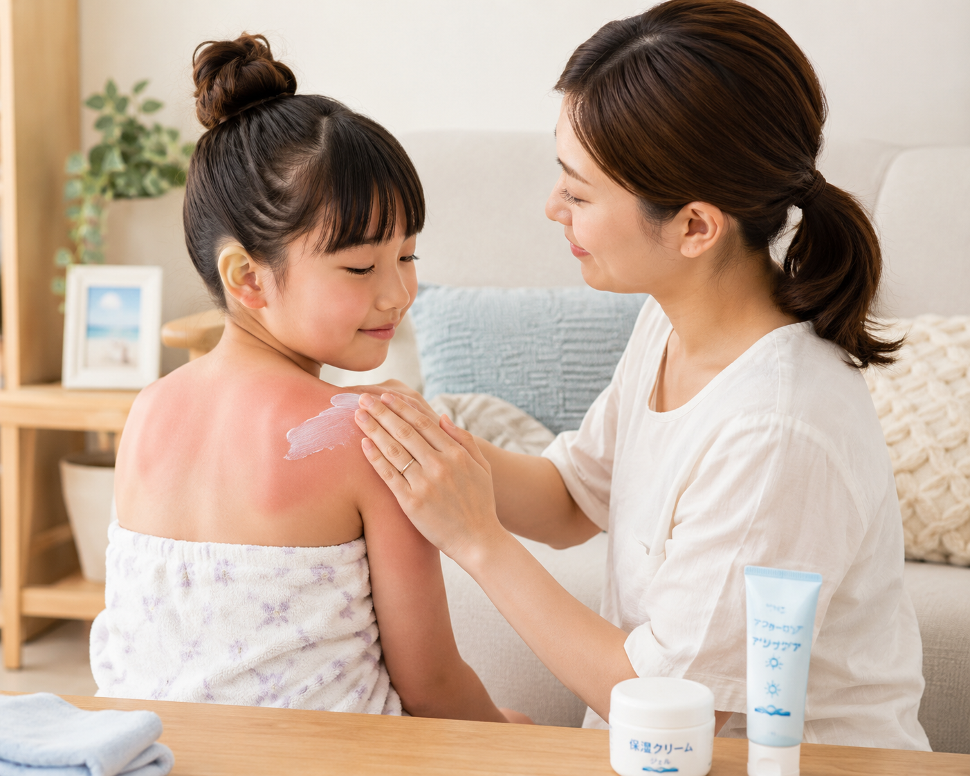 日焼けしてしまったあとのケア｜歯科衛生士ママの「冷やす・うるおす・守る」3ステップ【子ども・家族の実体験】