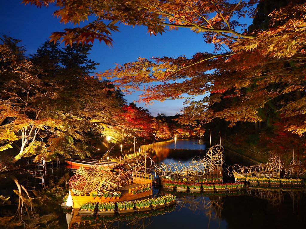 2023年【菊と紅葉まつり】秋の弘前一大イベント！優美で幻想的なお祭り
