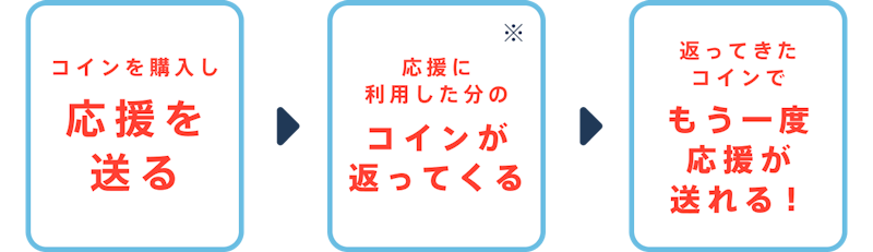 コイン購入後の流れの説明図