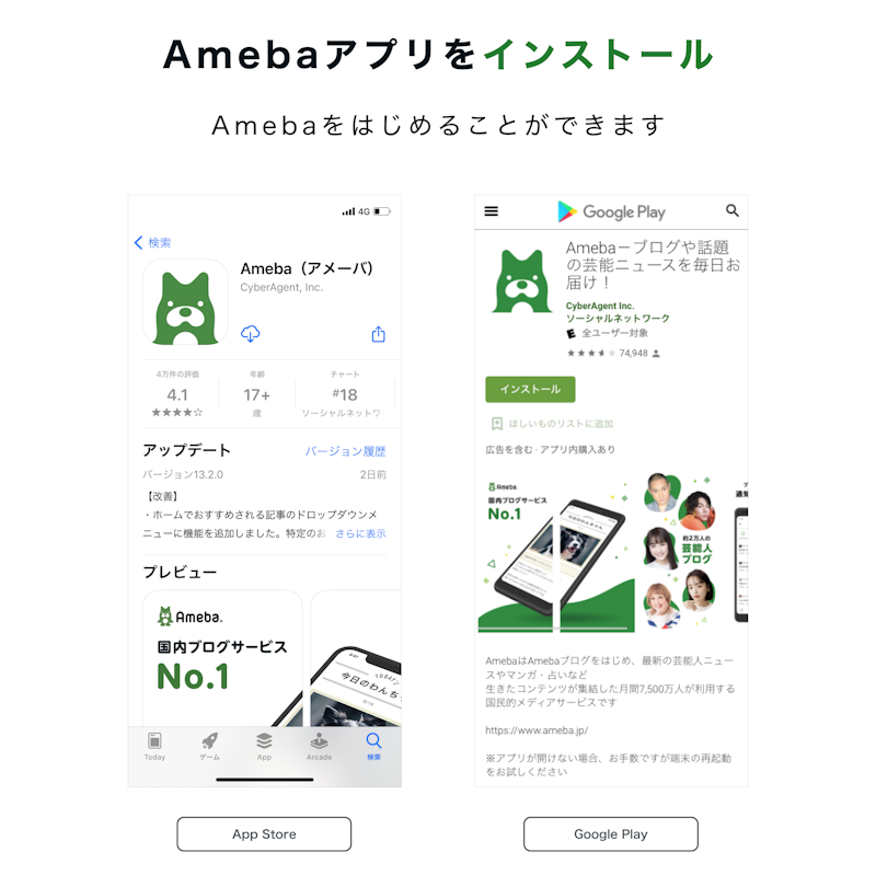 Amebaの使い方