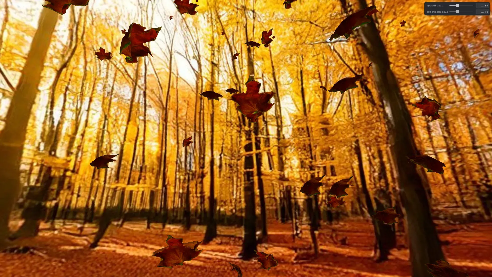 golden fall - Creative Coding experiment