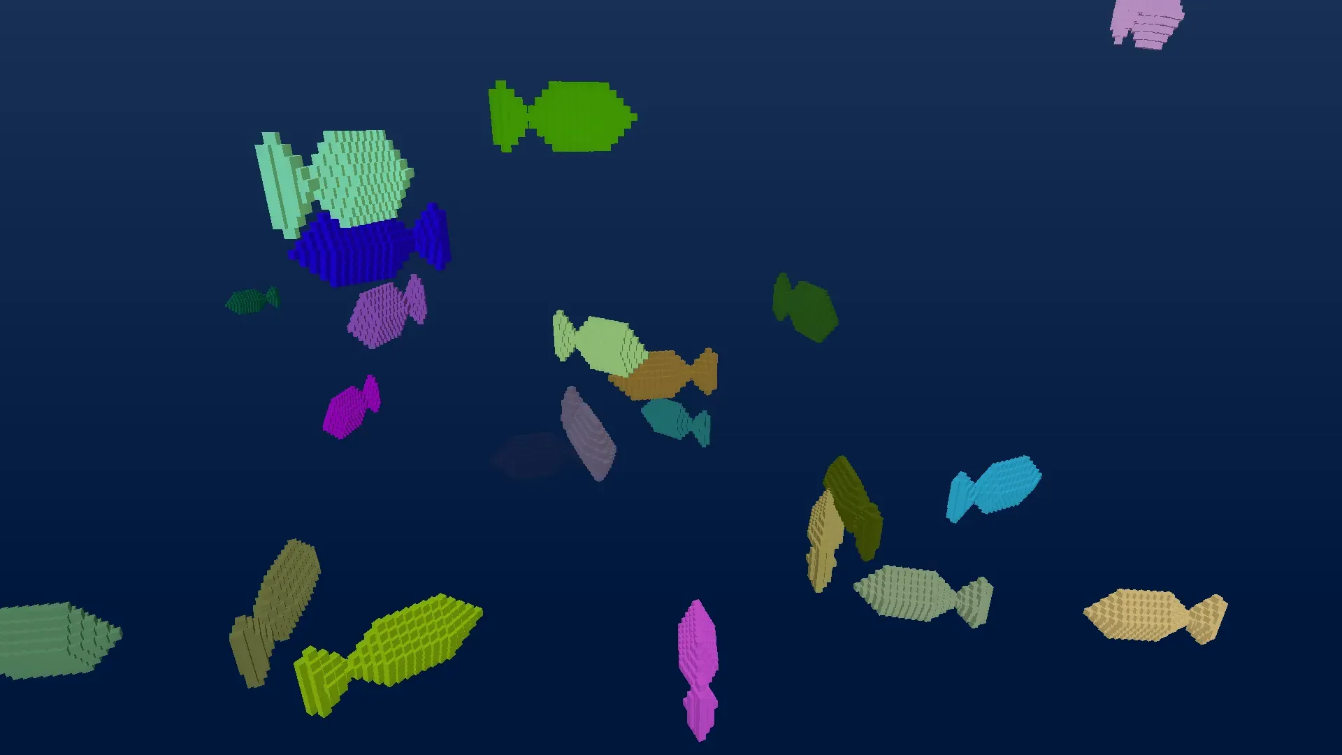 voxel aqualium - Creative Coding experiment