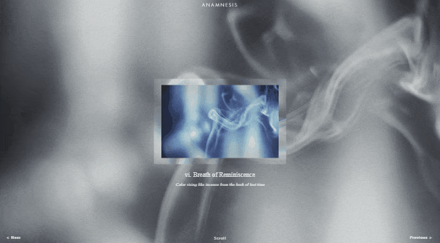  The background increases in saturation and transitions with a wave-like effect