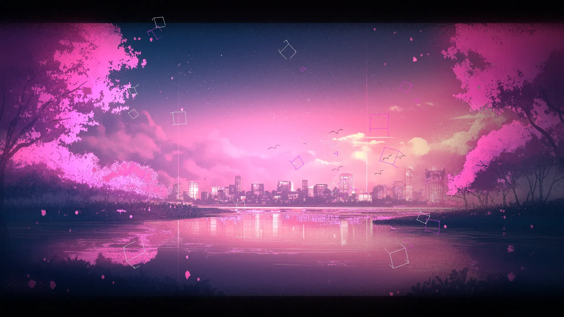 sakura twilight - Creative Coding experiment