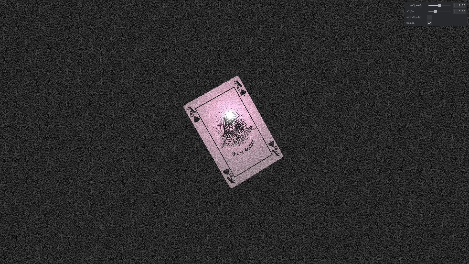 the spinning ace - Creative Coding experiment