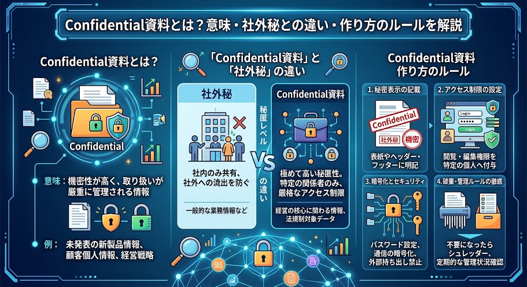 Confidential資料とは?意味や社外秘との違い、作り方のルールを解説