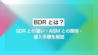 BDRとは？SDRとの違い・ABMとの関係・導入手順を解説