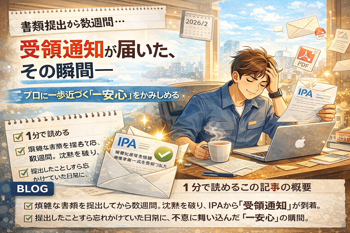 📩 忘れた頃に届いた「受理メール」。登録セキスペへの道、静かに一歩前進