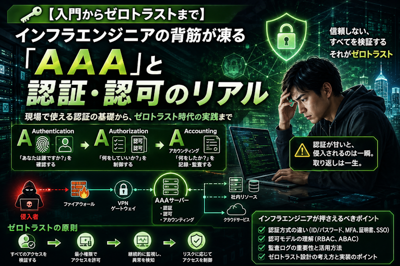 🔑 【入門からゼロトラストまで】インフラエンジニアの背筋が凍る「AAA」と認証・認可のリアル