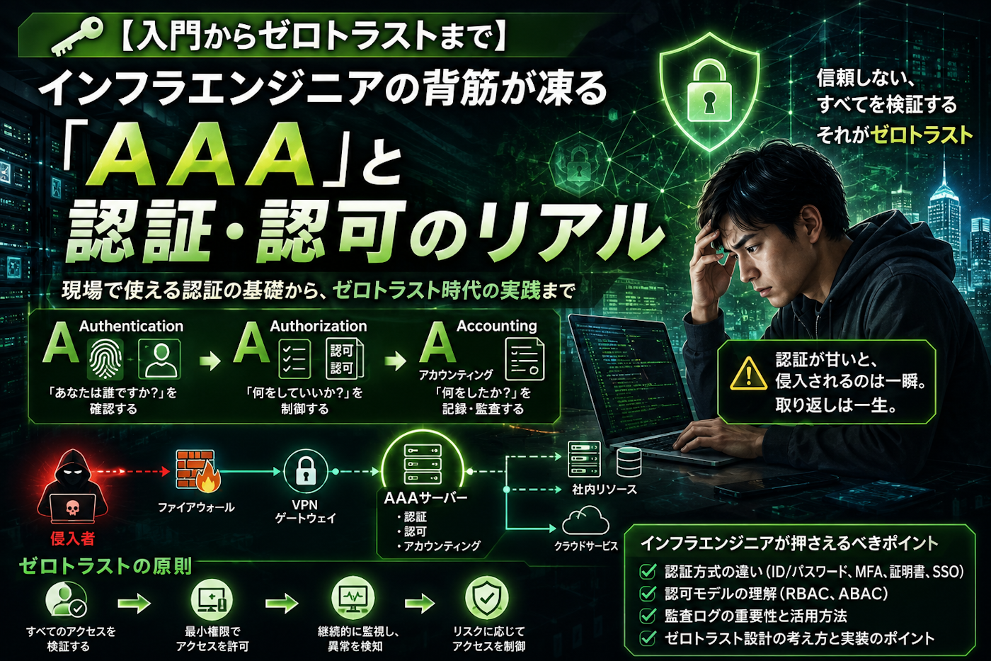 🔑 【入門からゼロトラストまで】インフラエンジニアの背筋が凍る「AAA」と認証・認可のリアル