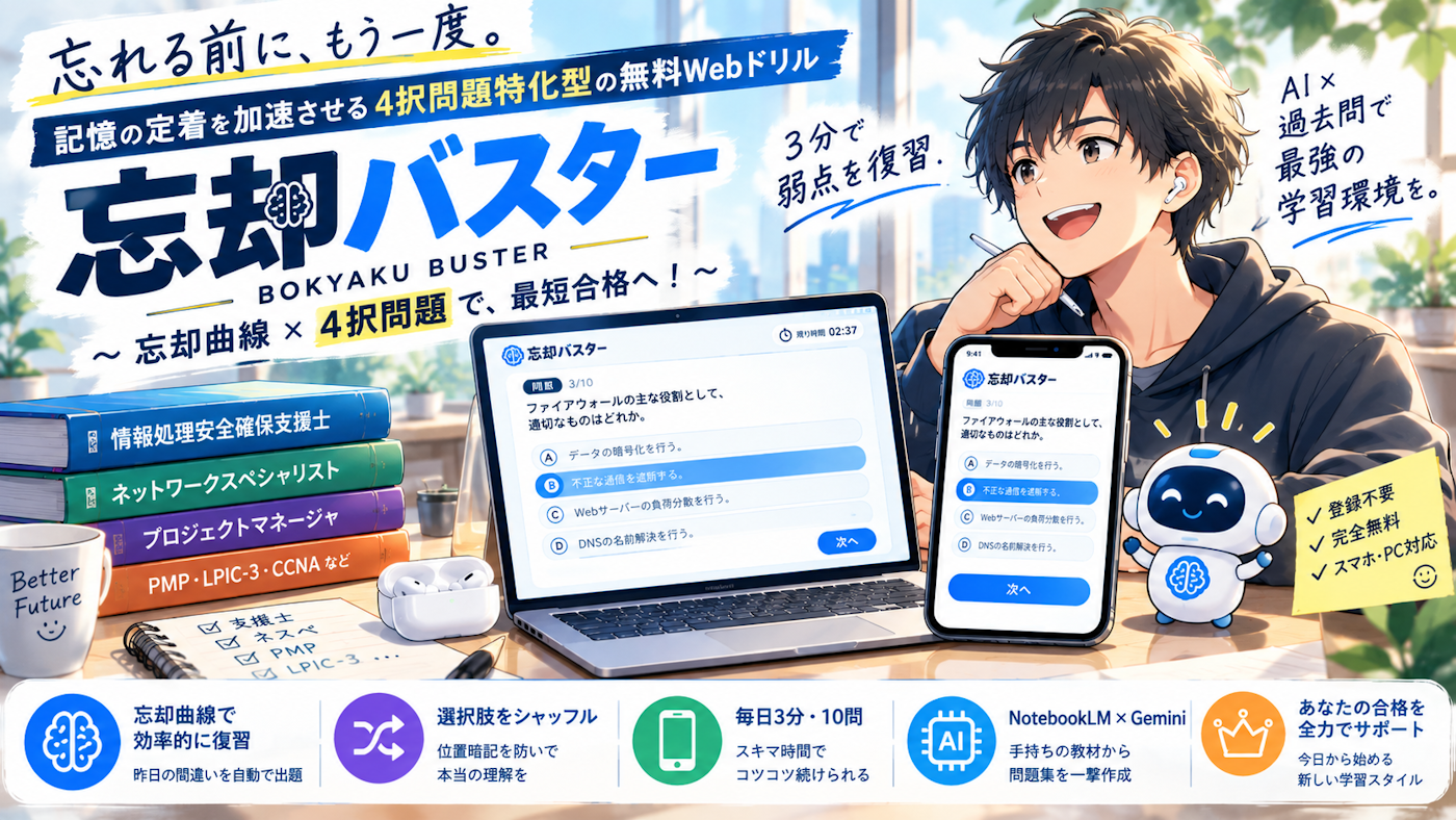 30代未経験から難関試験を独学突破した私が、分厚い参考書を捨てて「忘却曲線」をハックした自作AIドリル勉強法