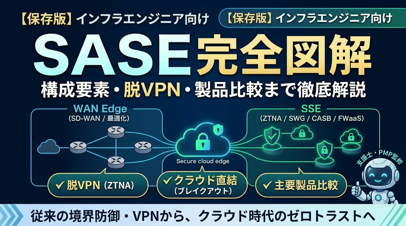 【現場目線で徹底解説】SASE（サシー）とは？構成要素・主要製品比較からインフラ現場で直面する「3つの技術的落とし穴」まで