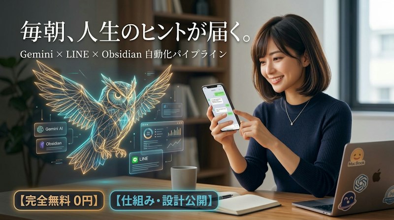 毎朝、人生のヒントが届く。Gemini×LINE×Obsidianで仕組み化する「第二の脳」自動インプット習慣