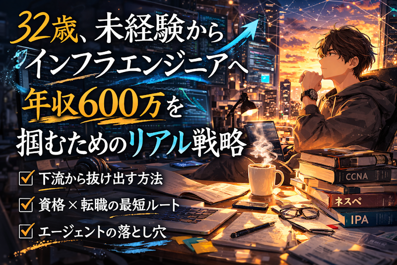 🎧 第2夜：【32歳未経験】インフラエンジニアで年収600万は現実的か？「下流工程の沼」を脱出するキャリア戦略