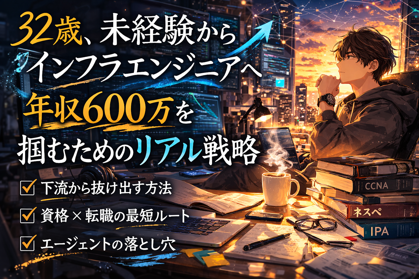 🎧 第2夜：【32歳未経験】インフラエンジニアで年収600万は現実的か？「下流工程の沼」を脱出するキャリア戦略