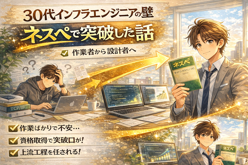 30代インフラエンジニアの壁とネスペ取得によるブレイクスルー