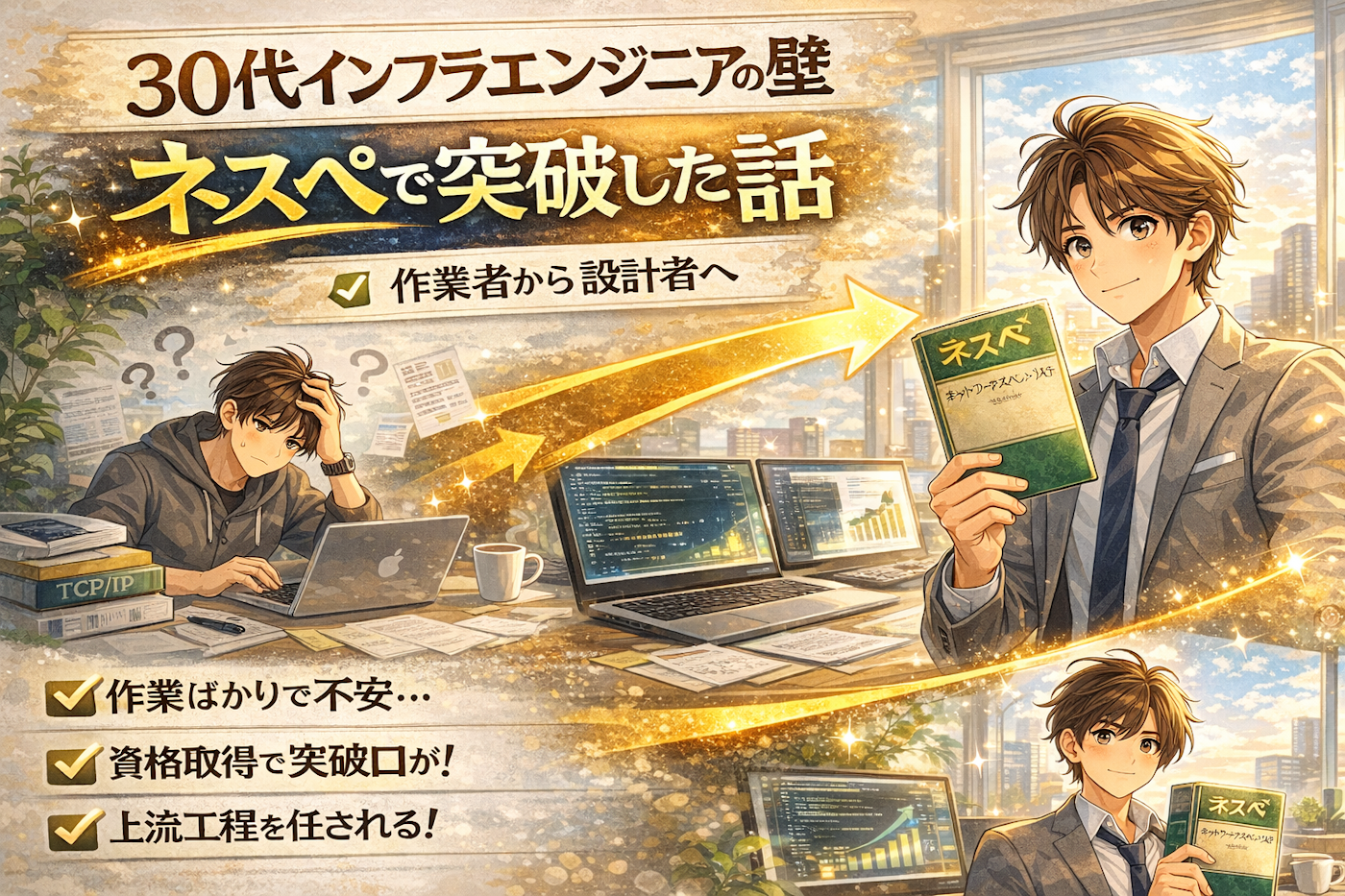 30代インフラエンジニアの壁とネスペ取得によるブレイクスルー