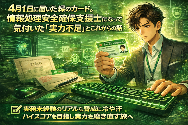 4月1日に届いた緑のカード。情報処理安全確保支援士になって気付いた「実力不足」とこれからの話