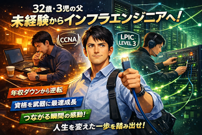 未経験から挑戦！32歳・3児のパパが飛び込んだインフラエンジニアの世界
