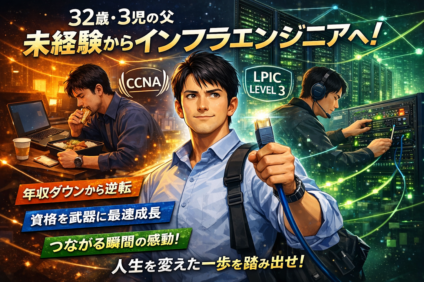 未経験から挑戦！32歳・3児のパパが飛び込んだインフラエンジニアの世界
