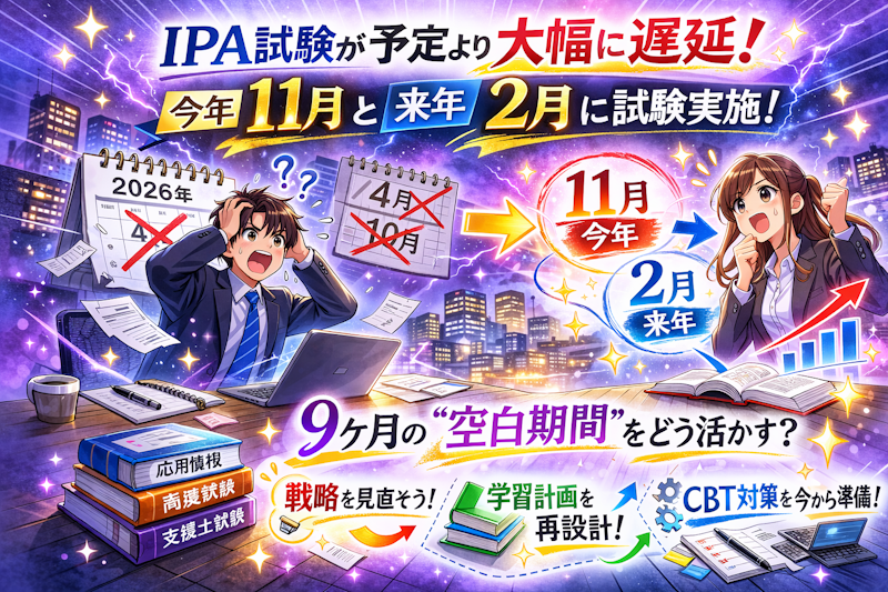 【2026年激変】IPA試験がCBT化＆スケジュール爆変！4月試験消滅の衝撃をどう乗り越える？🚀