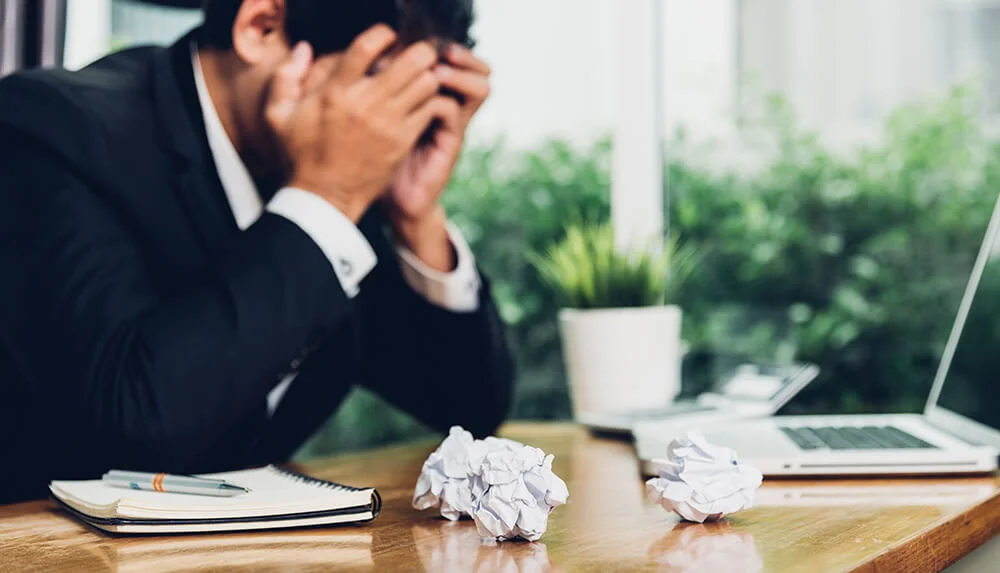 ストレスする男性