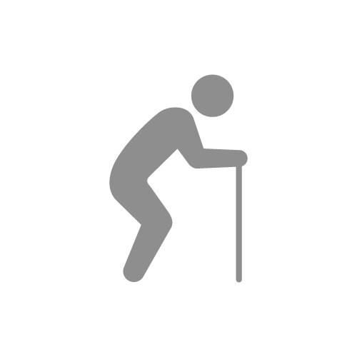 年配者のシルエット