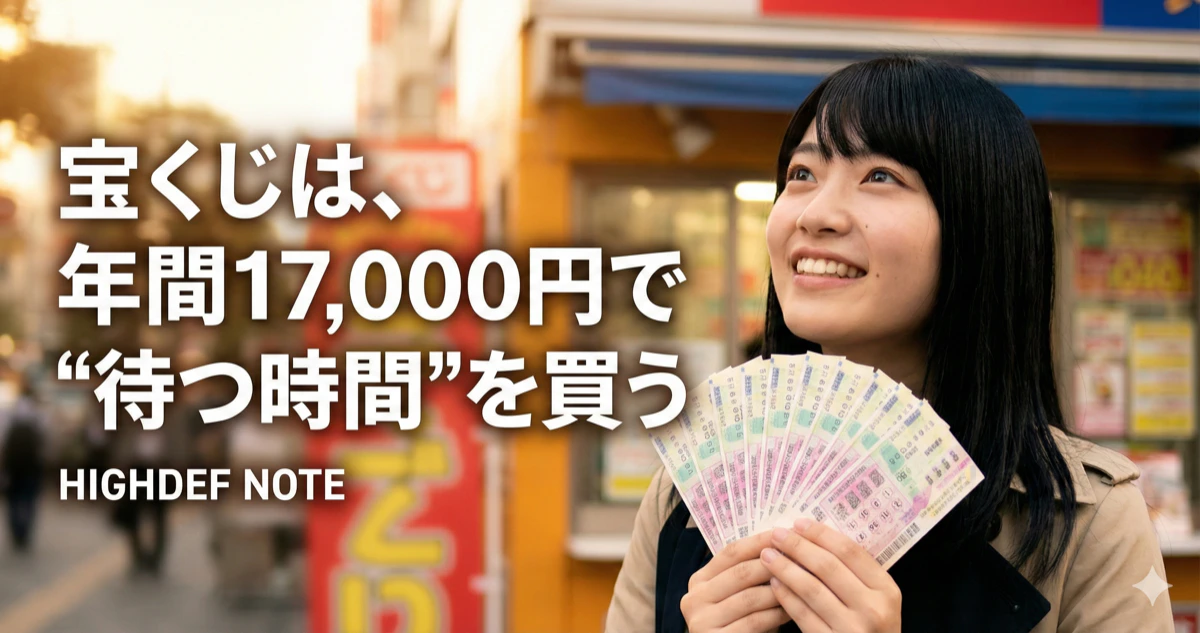 宝くじは、年間17,000円で“待つ時間”を買う