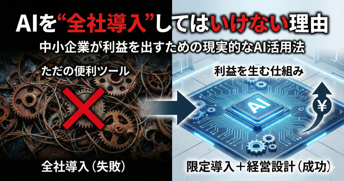 AIを“全社導入”してはいけない理由
