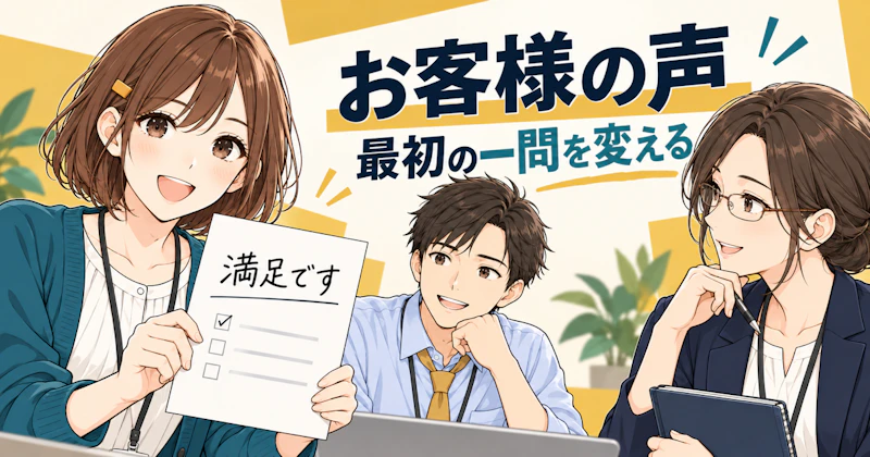 お客様の声が「満足です」で終わるとき｜依頼前の迷いがわかる最初の質問