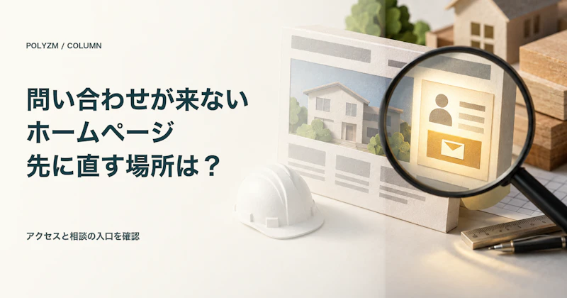 ホームページから問い合わせが来ないとき｜先に直す場所の見つけ方