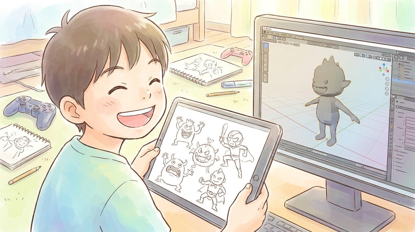 「ゲームのキャラクター、自分で作ってみたい！」その『好き』が原動力