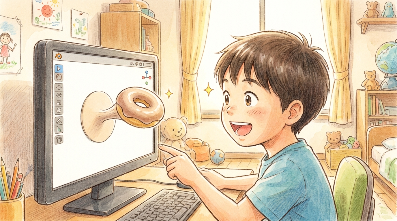 Blenderって、小学生にはまだ早い?Mottoで見つけた「できる」の瞬間