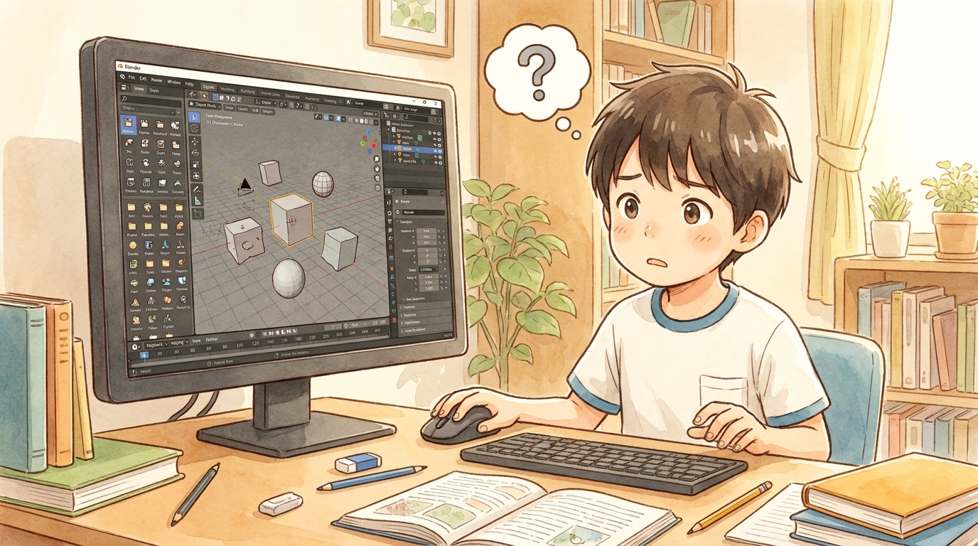 最初はみんな戸惑うもの！Blenderの『使い方』と最初の壁