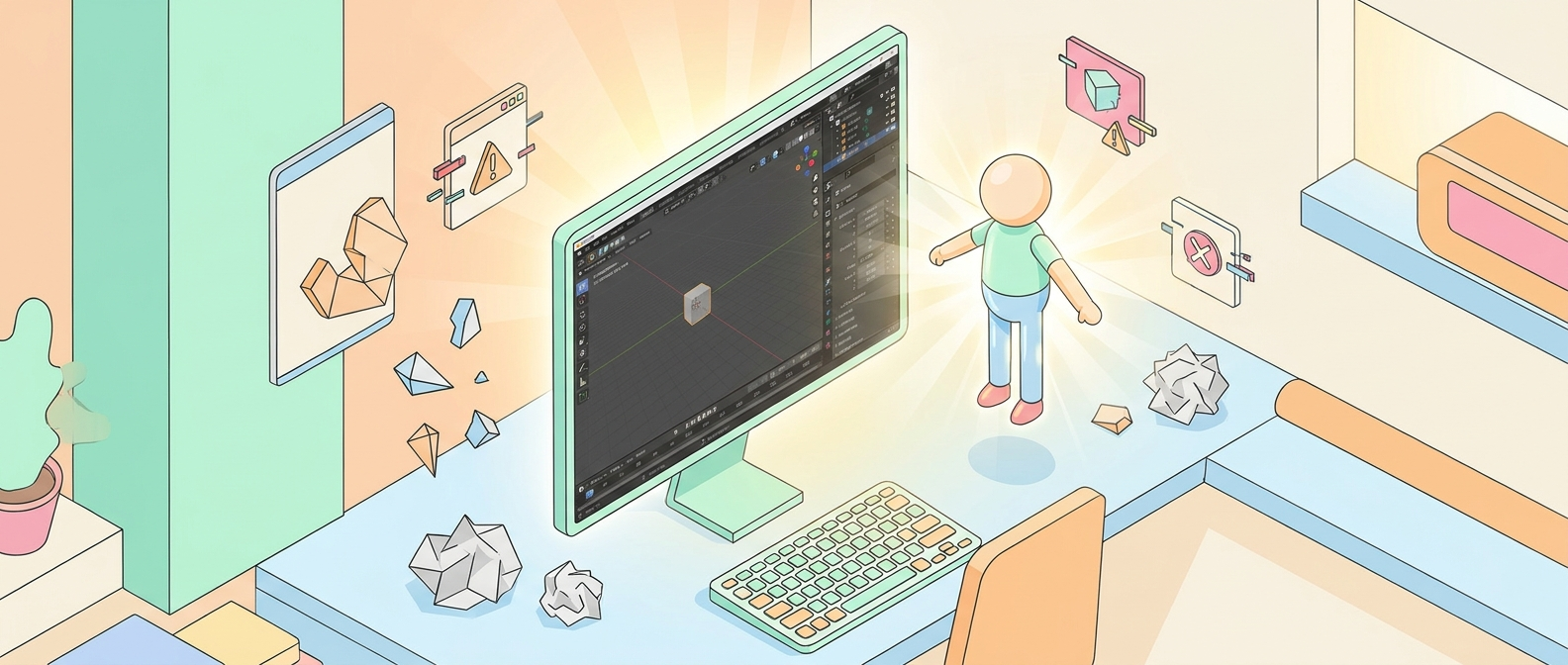 Blender、最初の難しさから一転!試行錯誤が育む『できた!』の喜び