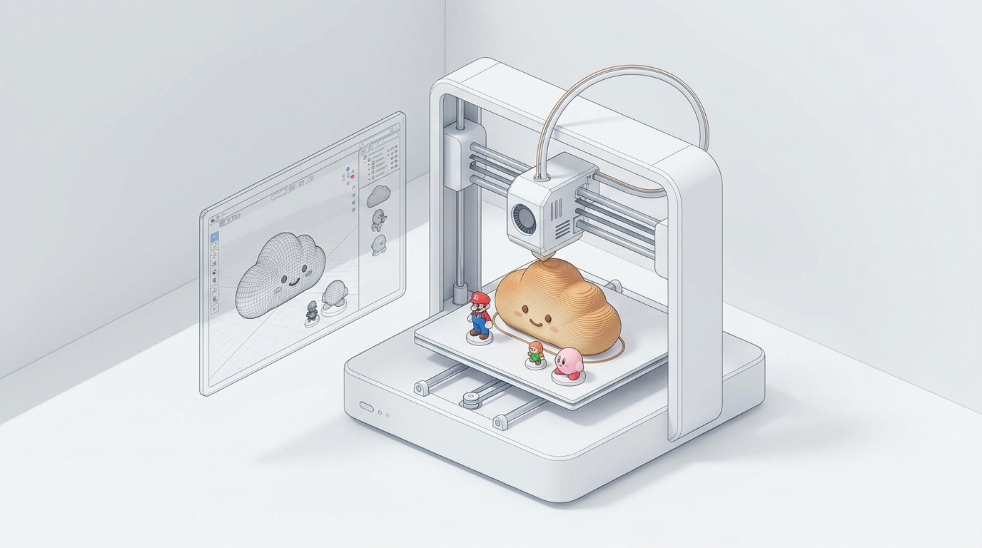 画面から飛び出す感動！3Dプリンターで作品を現実に