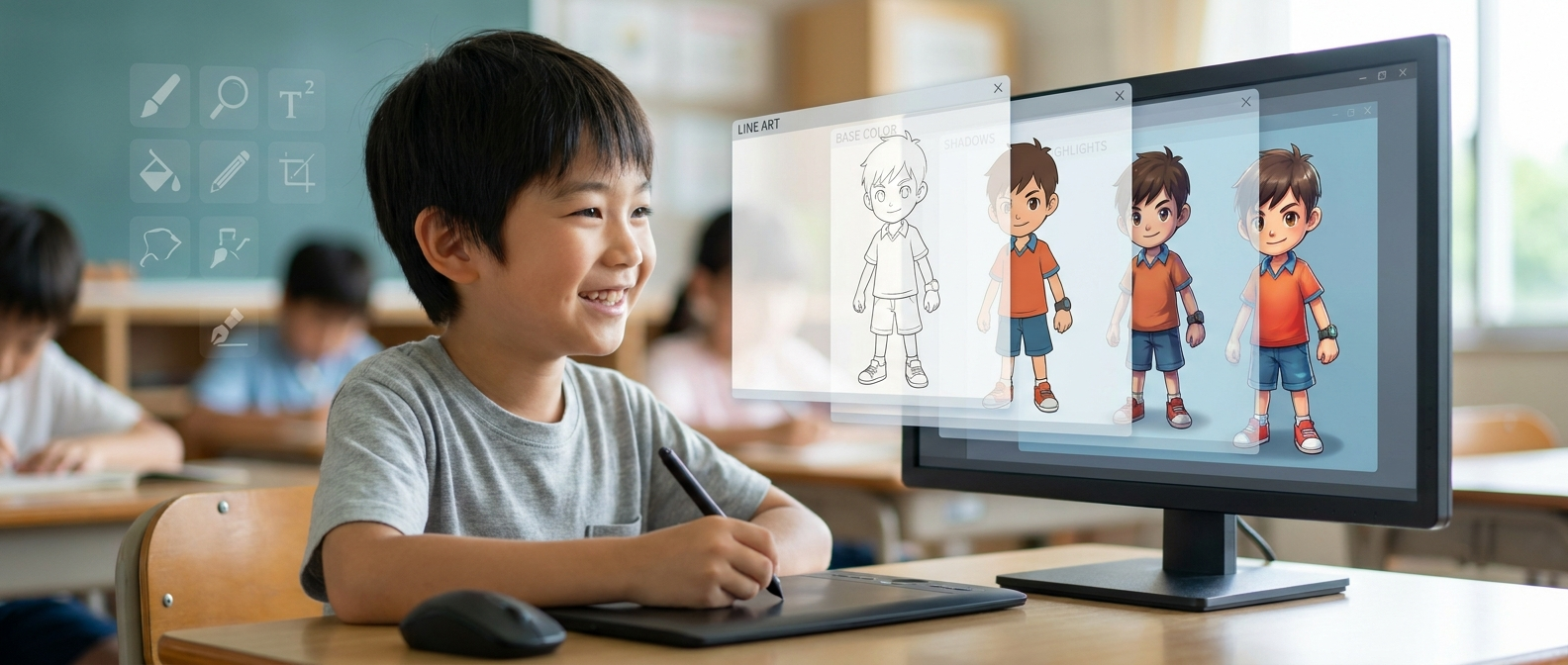 「描けない」から「描きたい!」へ。デジタルイラストが広げる子どもの可能性