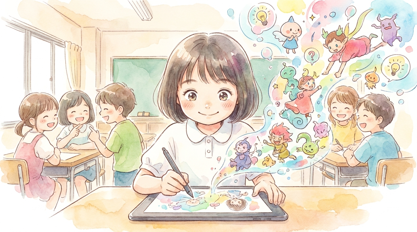 絵を描くだけじゃない！デジタルイラストで育む『伝える力』