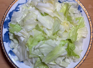 キャベツの下ごしらえ