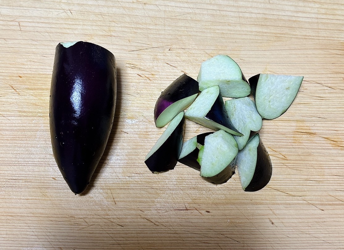 下ごしらえ（ナス）