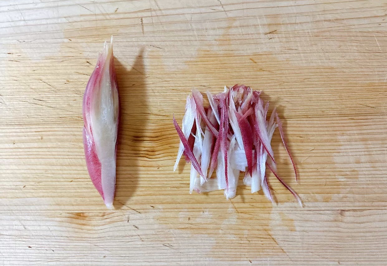 ミョウガの準備
