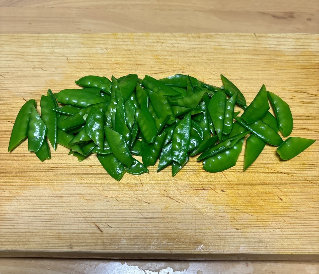 絹さやのカット