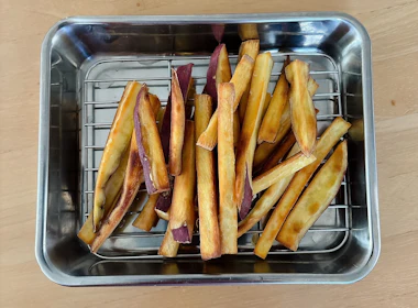 調理(油を切る)