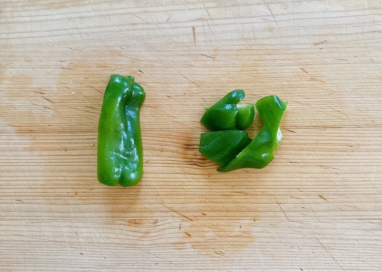 下ごしらえ（ピーマン）