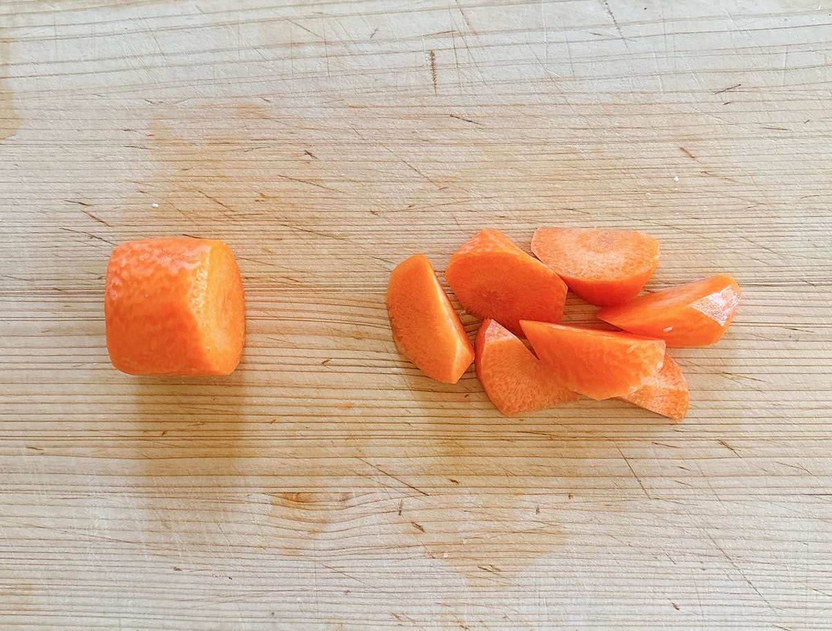 下ごしらえ（にんじん）
