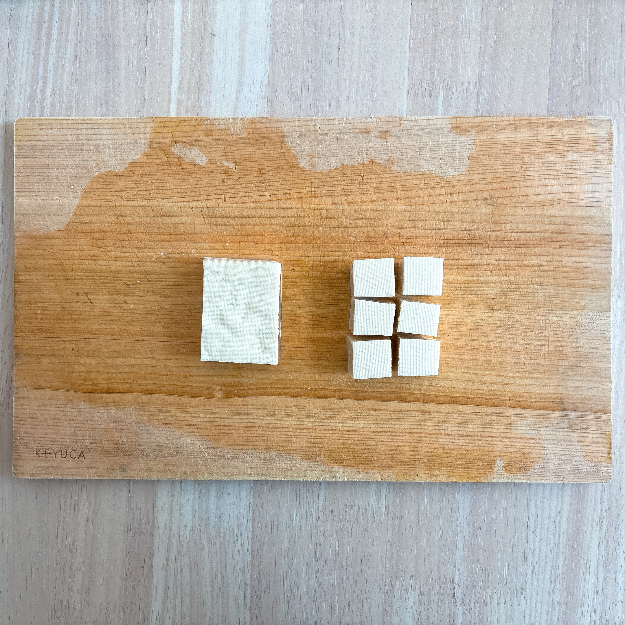 下ごしらえ（木綿豆腐）