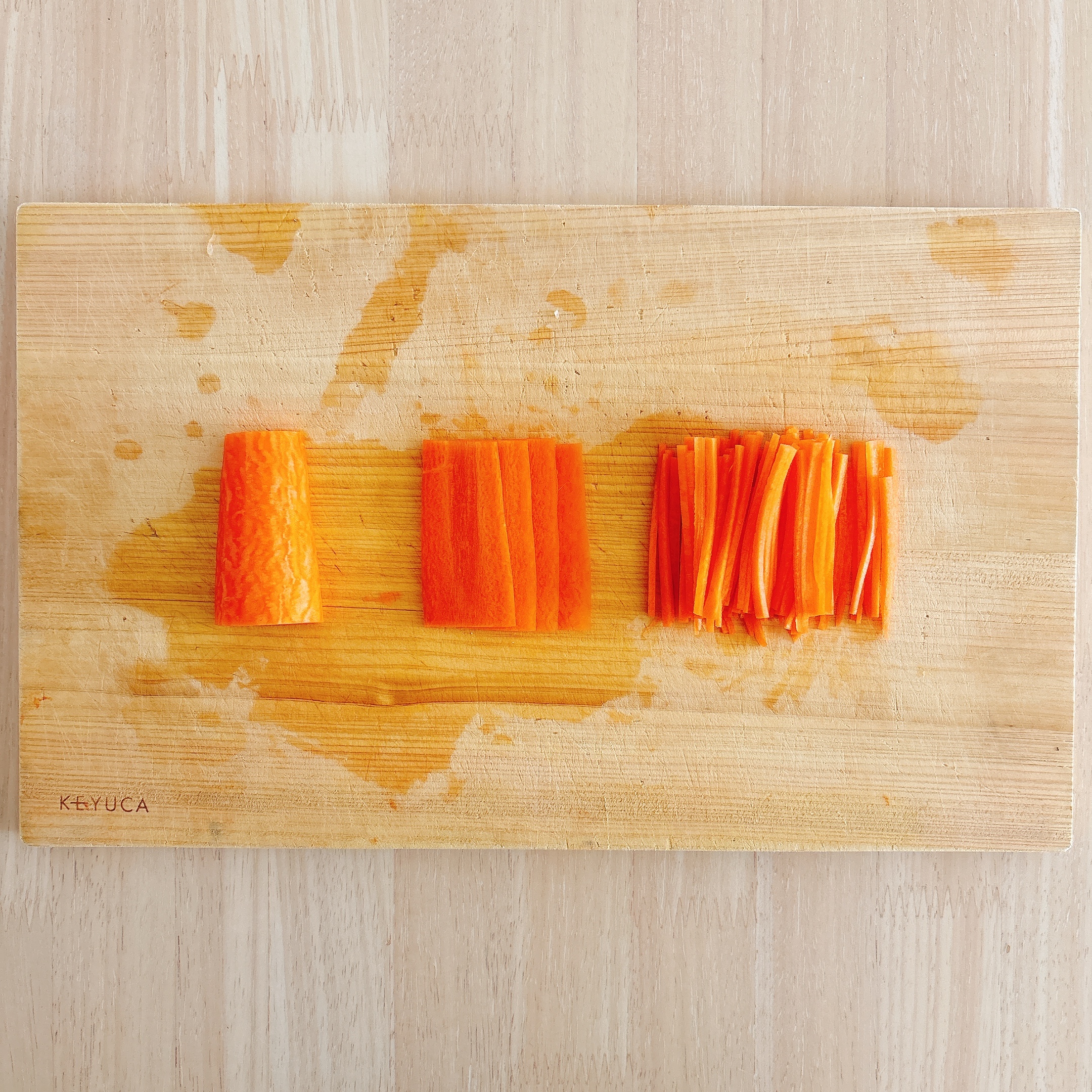 下ごしらえ（にんじん）