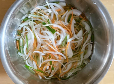 下ごしらえ(水にさらす)