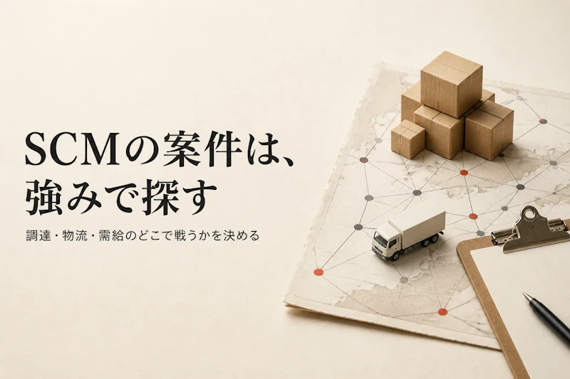 サプライチェーン・SCMコンサルのフリーランス案件の探し方と必要な経験